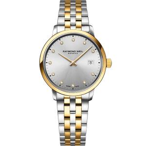 RAYMOND WEIL Toccata Diamonds 29mm Two Tone Gold Stainless Steel Bracelet 5985-STP-65081 - 32852