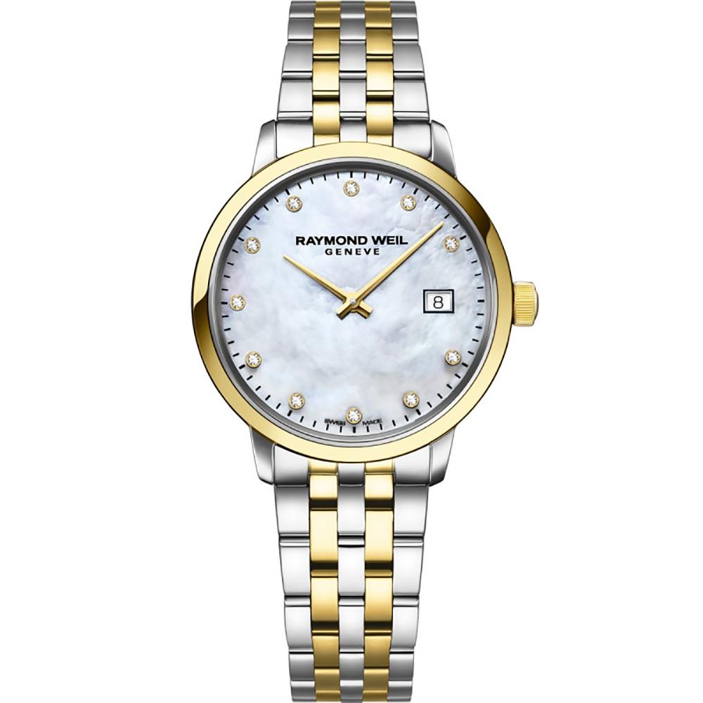 RAYMOND WEIL Toccata Diamonds 29mm Two Tone Gold Stainless Steel Bracelet 5985-STP-97081