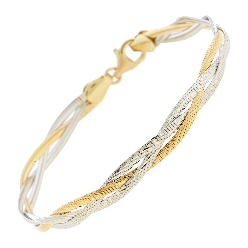 BRACELET SENZIO Collection Yellow and White Gold K14 5BEN.270B