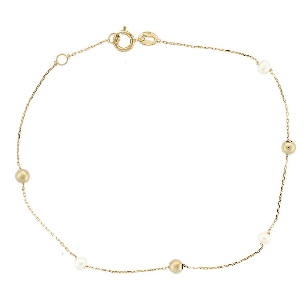 BRACELET SENZIO Yellow Gold 14K with Pearls 5BL.02.7224B