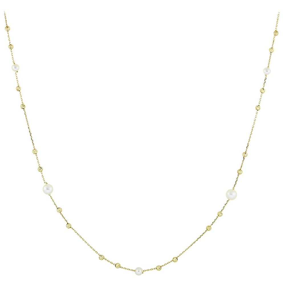 NECKLACE SENZIO Collection in Yellow Gold K14 with Pearls 5BL.7314C