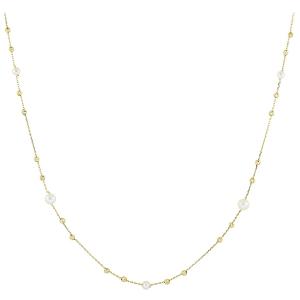 NECKLACE SENZIO Collection in Yellow Gold K14 with Pearls 5BL.7314C - 43801