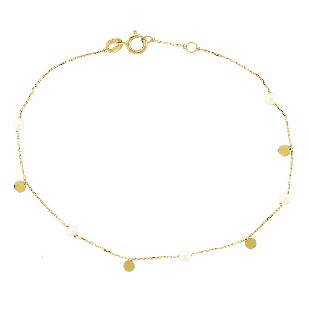 BRACELET SENZIO Yellow Gold 14K with Pearls 5BL.02.7226B