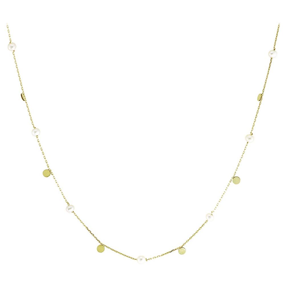 NECKLACE SENZIO Yellow Gold 14K with Pearls 5BL.03.7226C