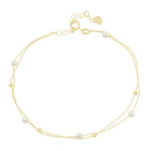 BRACELET Women's SENZIO Collection K14 Yellow Gold with Pearls 5BL.7275B - 59699