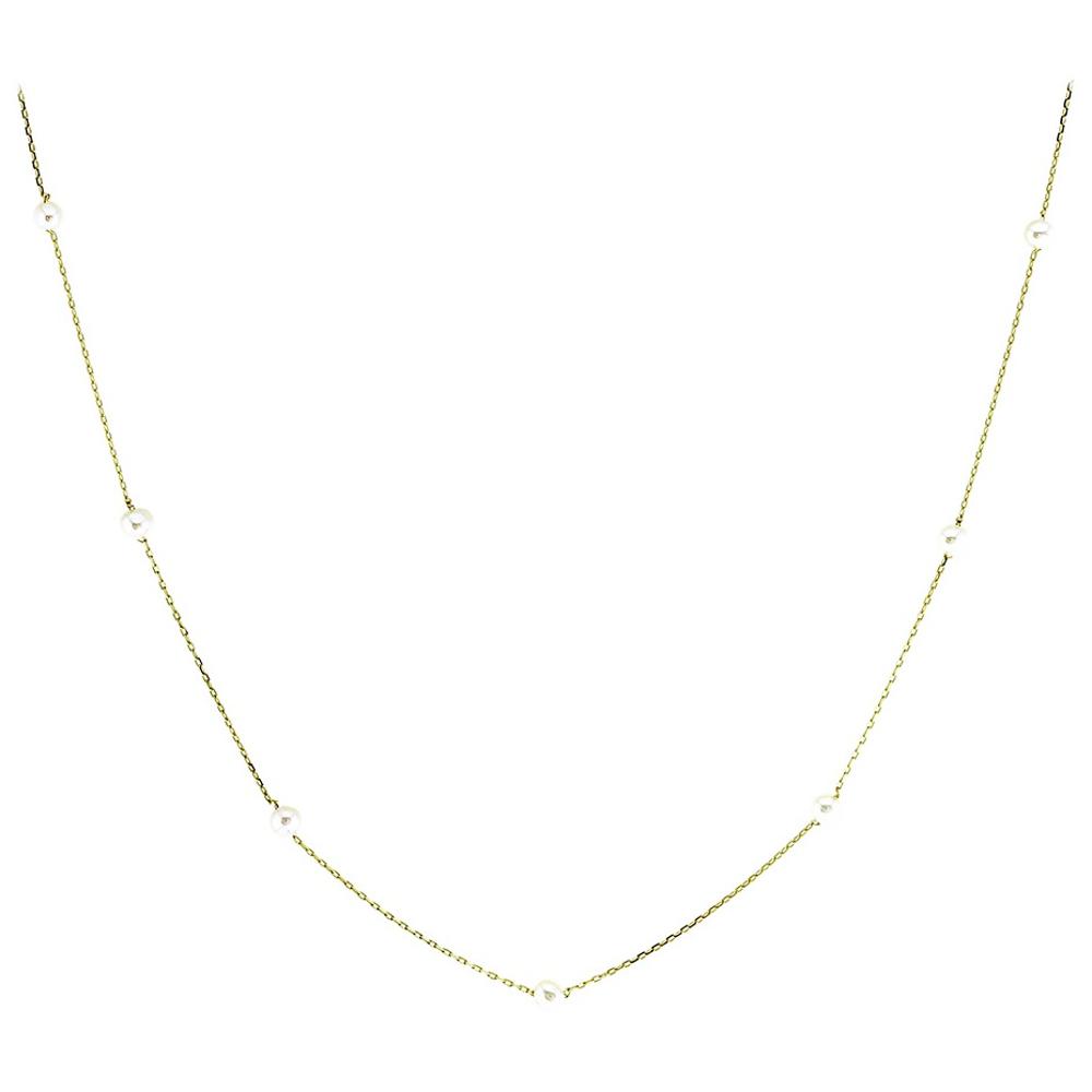 NECKLACE SENZIO Yellow Gold 14K with Pearls 5BL.04.7222C