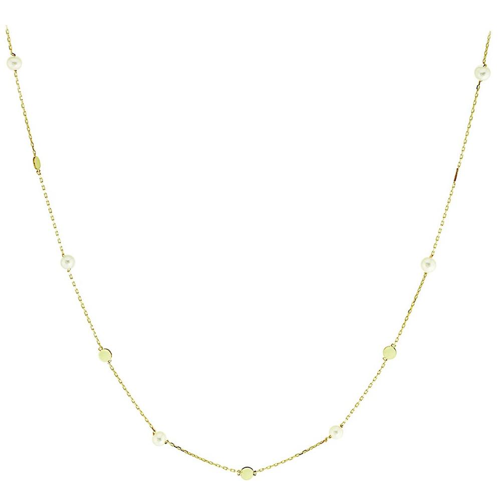 NECKLACE SENZIO Collection K14 Yellow Gold with Pearls 5BL.05.7225C