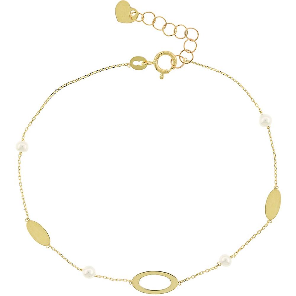 BRACELET SENZIO Collection Yellow Gold 14K with Pearl 5BL.7227B