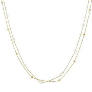 NECKLACE SENZIO Collection Yellow Gold K14 with Pearls 5BL.7275C - 53523