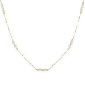 NECKLACE SENZIO Collection Yellow Gold K14 with Pearls 5BL.7279C - 53534