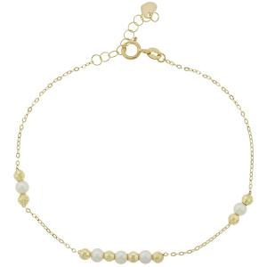 BRACELET Women's SENZIO Collection K14 Yellow Gold with Pearls 5BL.7280B - 50624