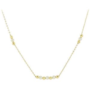 NECKLACE SENZIO Collection Yellow Gold K14 with Pearls 5BL.7280C - 50693