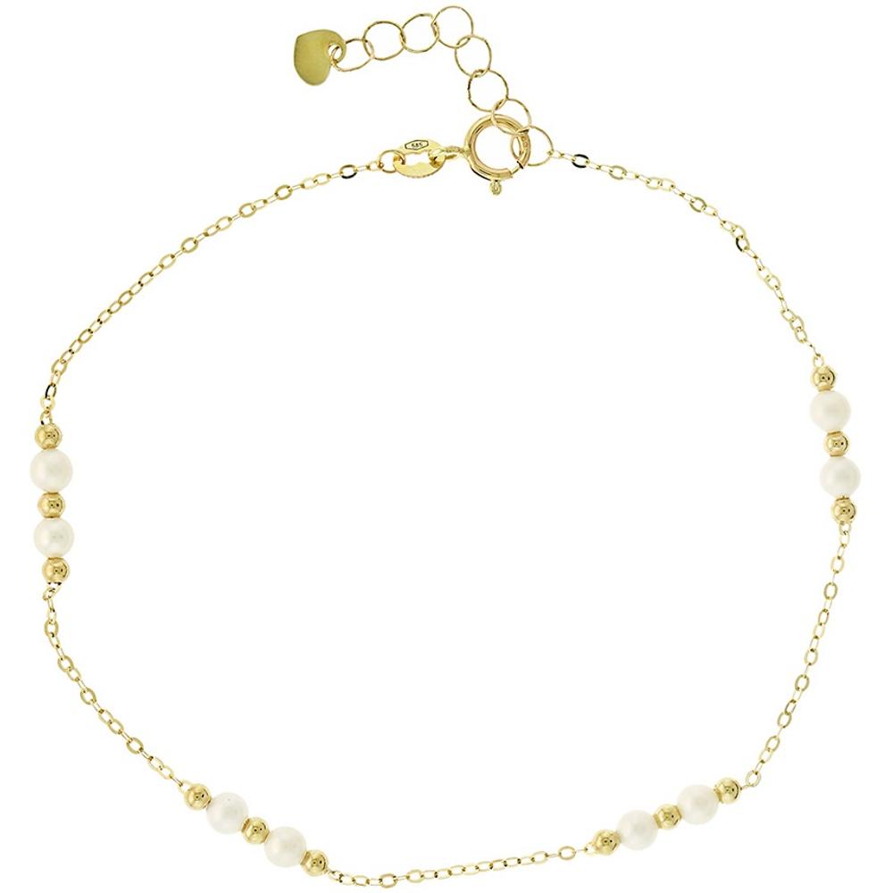 BRACELET SENZIO Collection in K14 Yellow Gold with Pearls 5BL.7321B