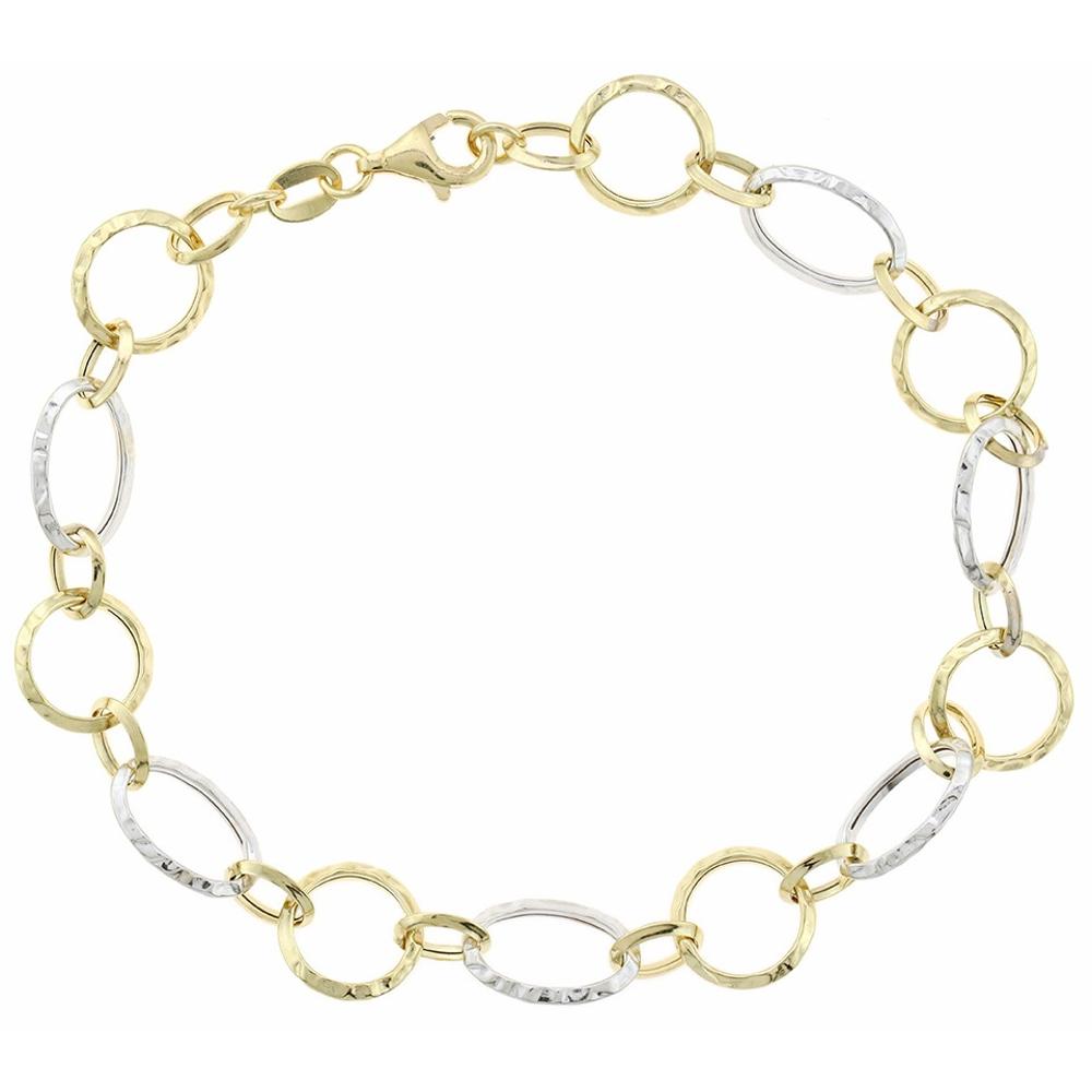 BRACELET Women's Chain SENZIO Collection from K14 Yellow and White Gold 5BL.7435B