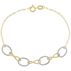 BRACELET SENZIO Collection 14K Yellow and White Gold 5BL.7464B - 50636