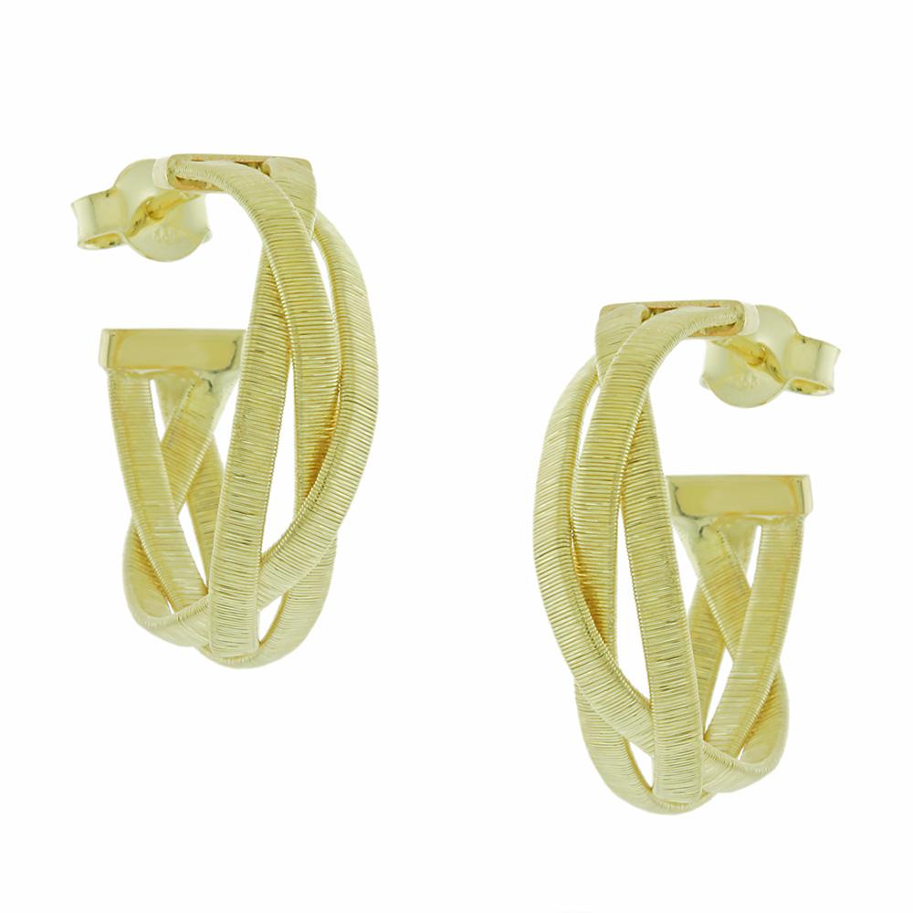 EARRINGS Hoops Twist SENZIO Collection K14 Yellow Gold 5DAN.229OR