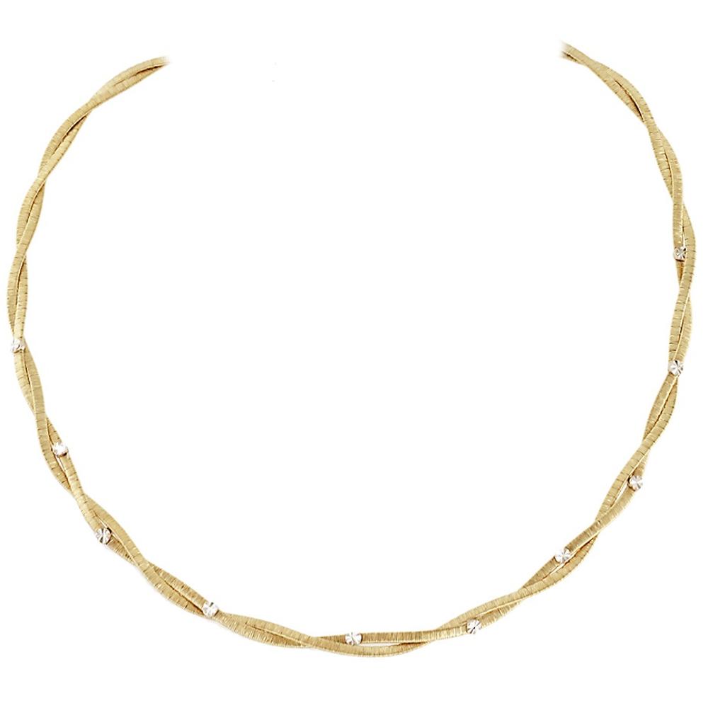 NECKLACE SENZIO Collection Yellow and White Gold K14 5DAN.234C