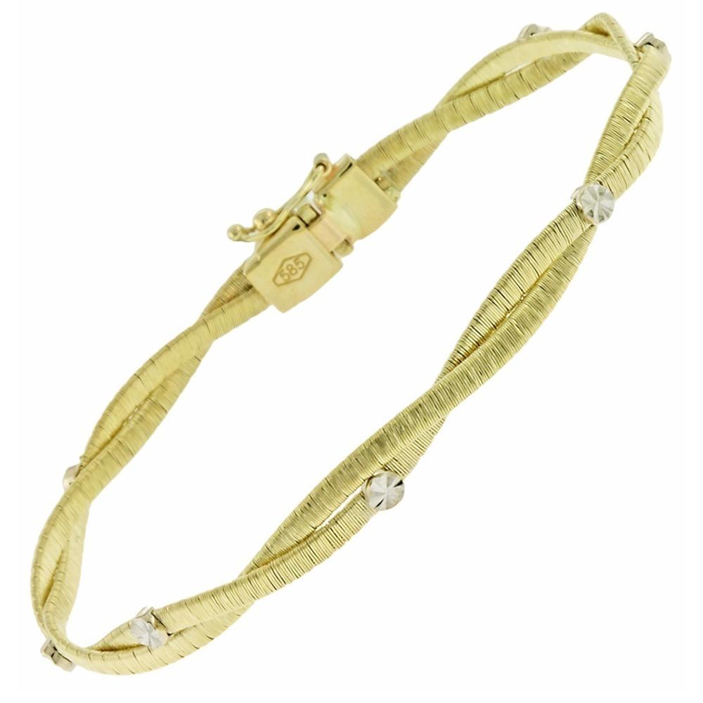 BRACELET SENZIO Collection 14K Yellow and White Gold 5DAN.234B