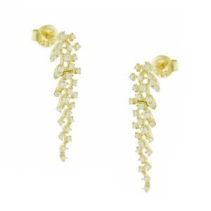 EARRINGS SENZIO Collection Yellow Gold 14K with Zircon Stones 5DIV.01.248139OR - 33203