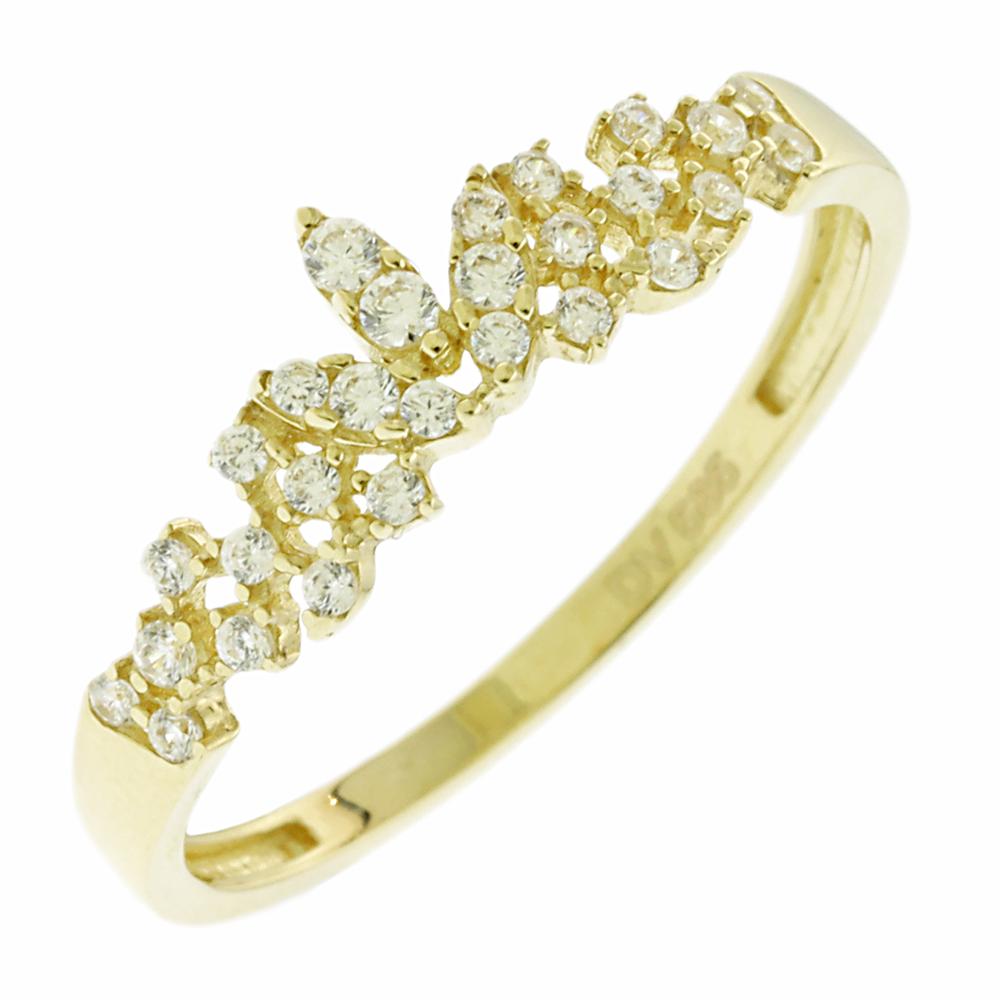 RING SENZIO Collection K14 Yellow Gold with Zircon Stones 5DIV.01.248139R