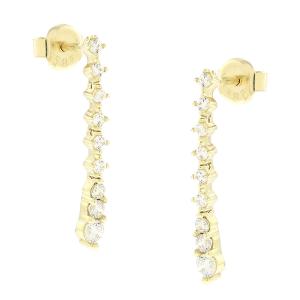 EARRINGS SENZIO Collection Yellow Gold 14K with Zircon Stones 5DIV.01.248184OR - 35085