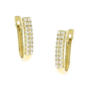 EARRINGS SENZIO Collection Yellow Gold 14K with Zircon Stones 5DIV.248230OR - 34130