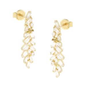 EARRINGS SENZIO Collection Yellow Gold K14 with Zircon Stones 5DIV.01.24868OR - 34121
