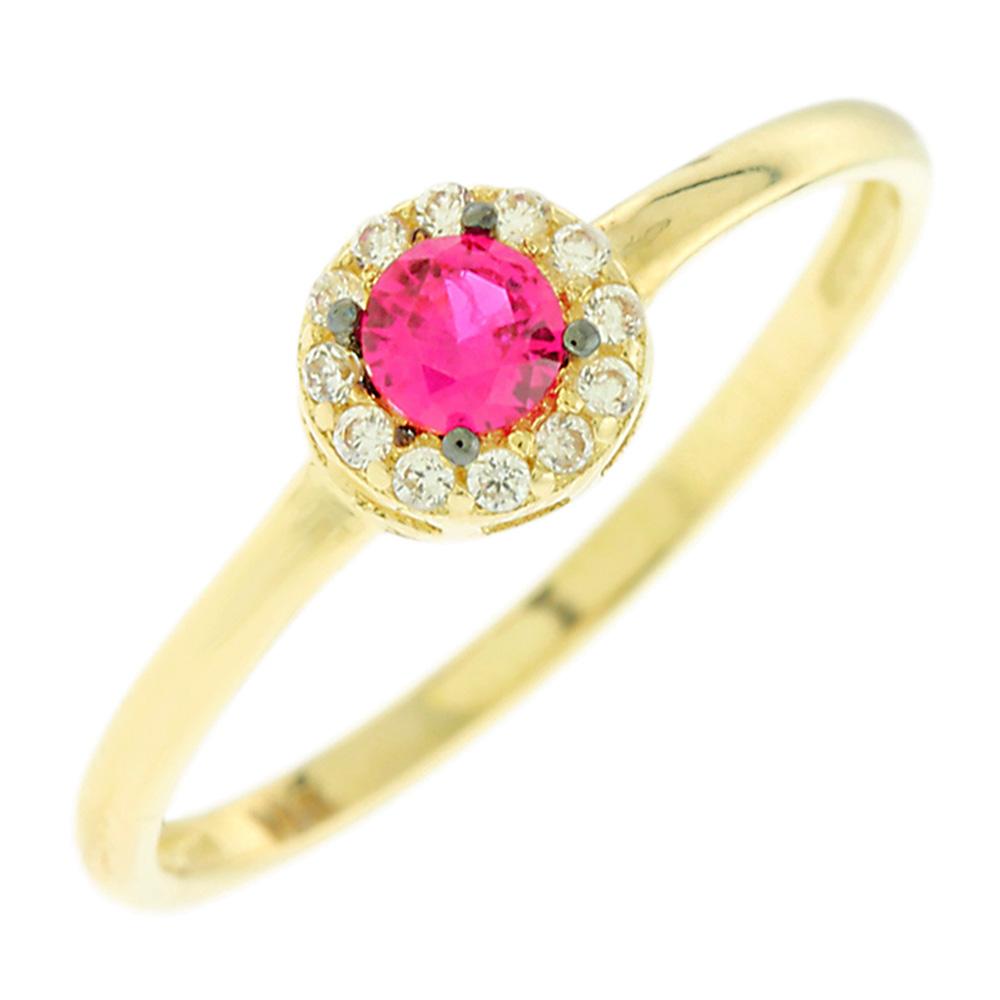 RING Rosette with Zircon in 14K Yellow Gold 5DIV.01.6522R