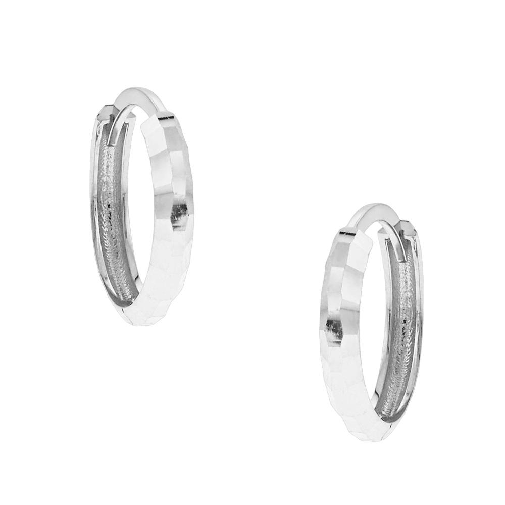 EARRINGS Hoops in K14 White Gold 5DIV.01.704814BOR