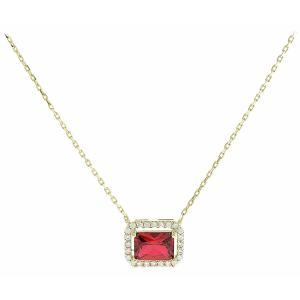 NECKLACE Rosette with Zircon in 14K Yellow Gold 5DIV.15143C - 15421