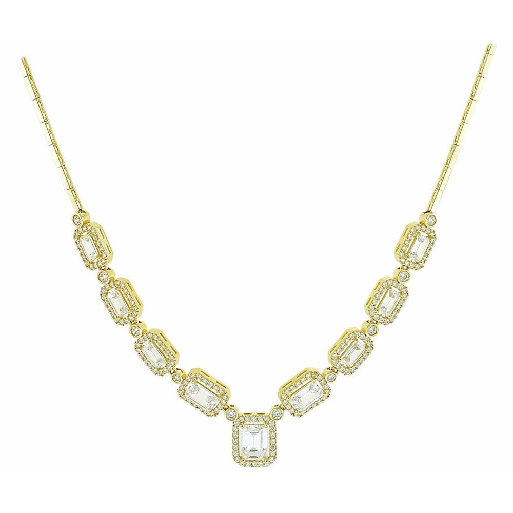 NECKLACE SENZIO Yellow Gold 14K with Zircon Stones 5DIV.151614C