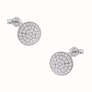 EARRINGS Full Stones SENZIO Collection White Gold K14 with Zircon Stones 5DIV.1628BOR - 59831