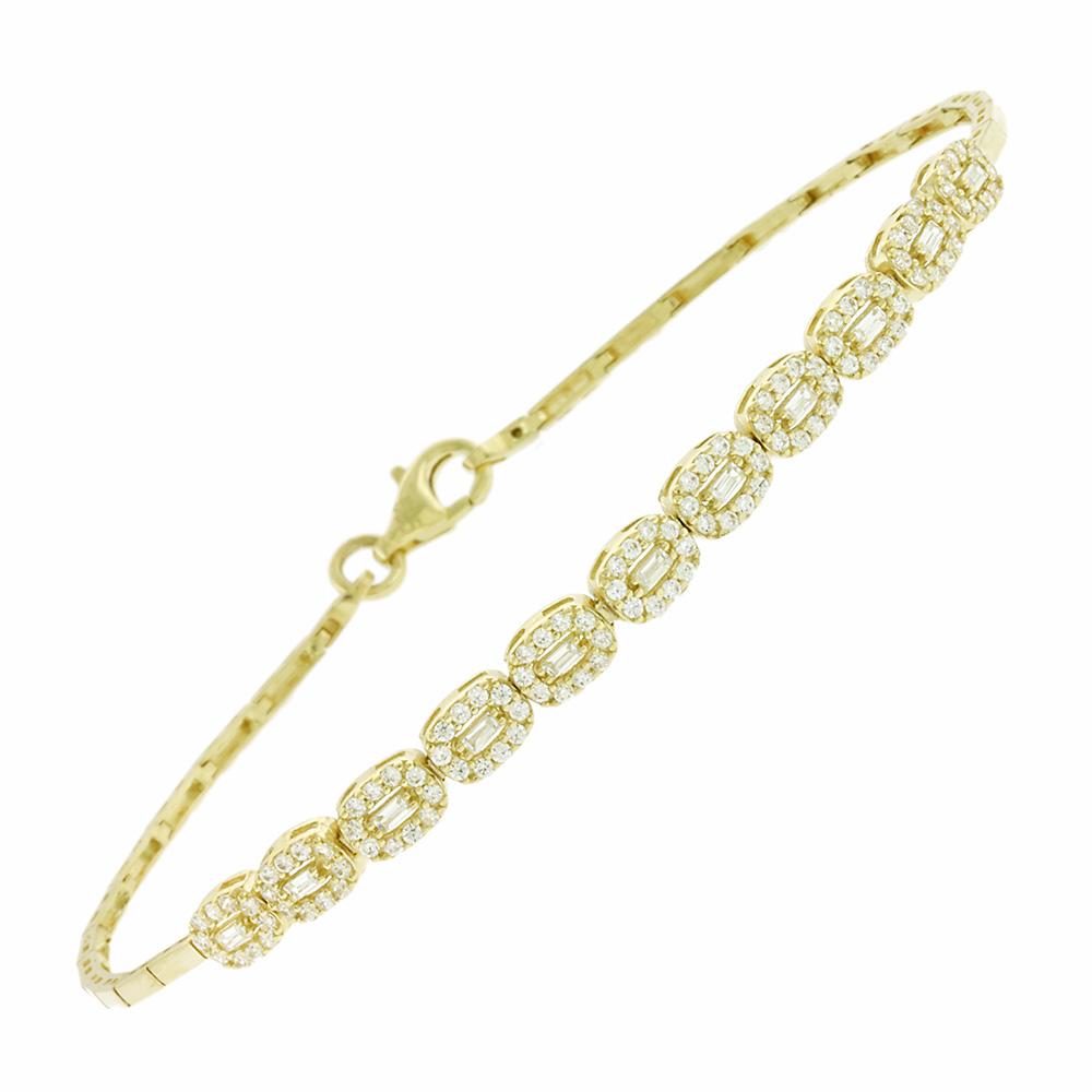 BRACELET SENZIO Yellow Gold 14K with Zircon Stones 5DIV.239856B