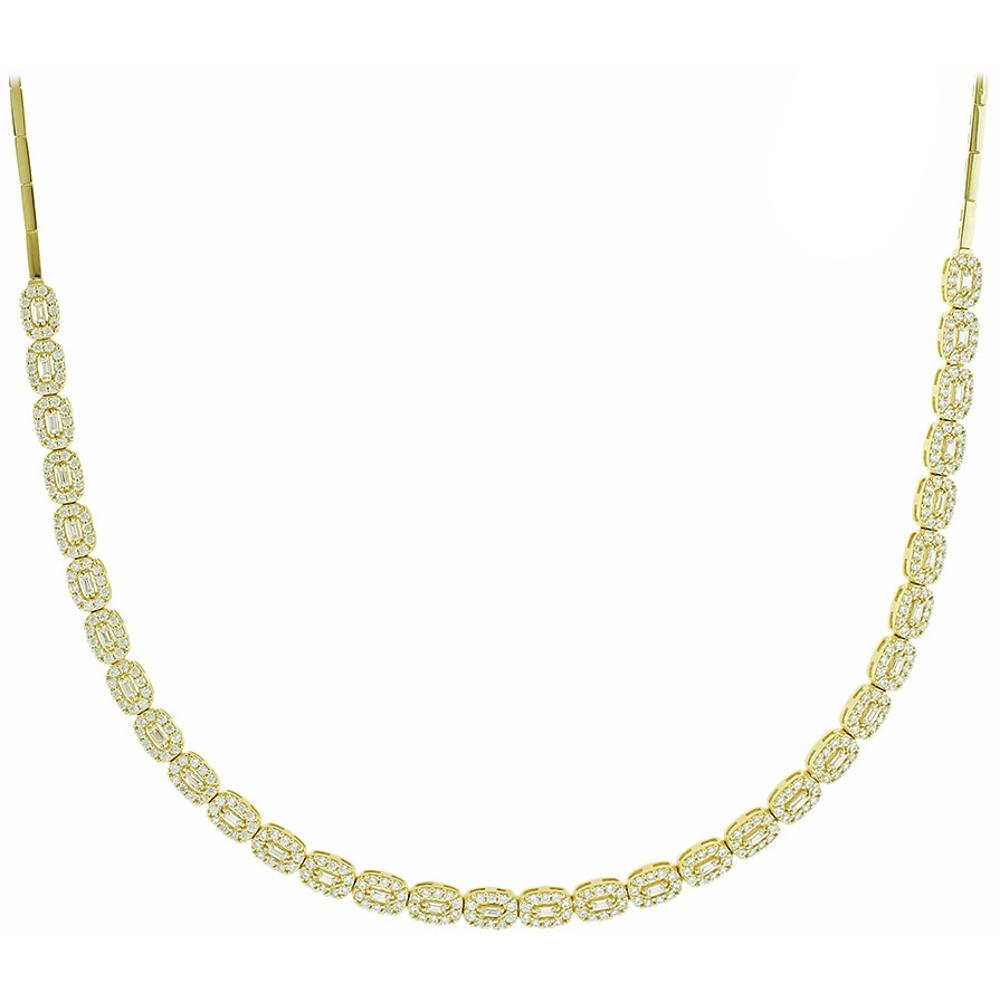 NECKLACE SENZIO Yellow Gold 14K with Zircon Stones 5DIV.239856C