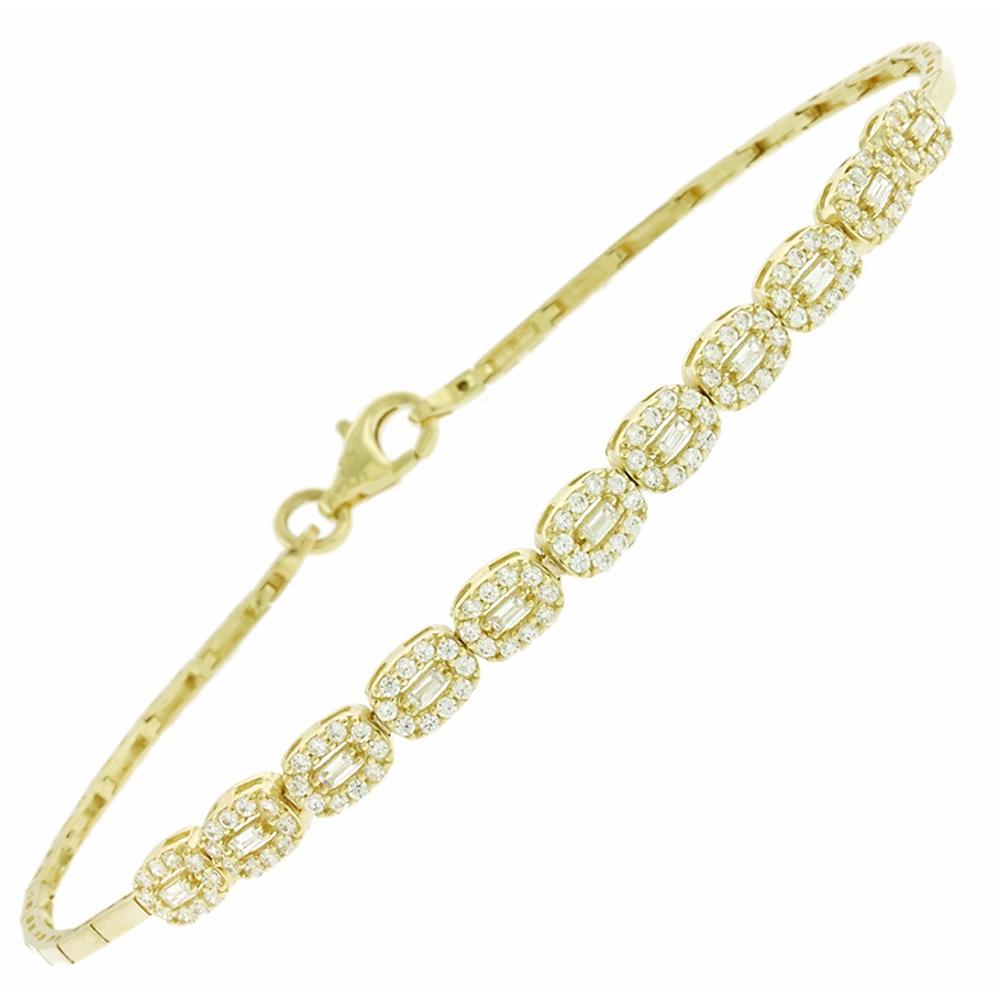 BRACELET SENZIO Yellow Gold K14 with Zircon Stones 5DIV.01.239857B