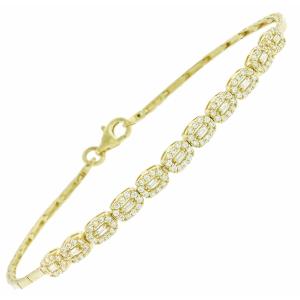 BRACELET SENZIO Yellow Gold K14 with Zircon Stones 5DIV.01.239857B - 14706