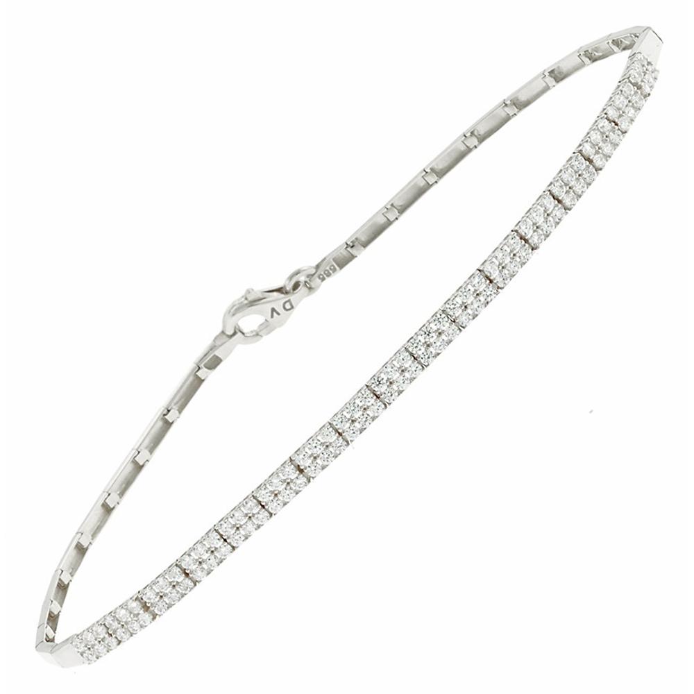 BRACELET Riviera White Gold K14 with Zircon Stones 5DIV.248230BB