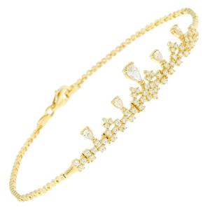 BRACELET SENZIO Collection K14 Yellow Gold with Zircon Stones 5DIV.248430B - 37805