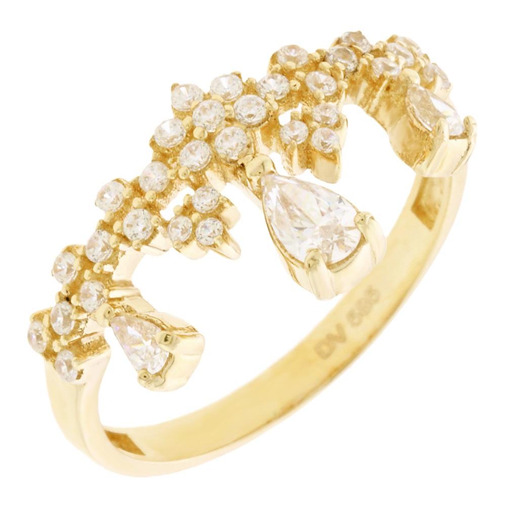 RING SENZIO Collection K14 Yellow Gold with Zircon Stones 5DIV.248430R