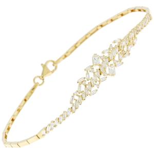 BRACELET SENZIO Collection K14 Yellow Gold with Zircon Stones 5DIV.248497B - 39387