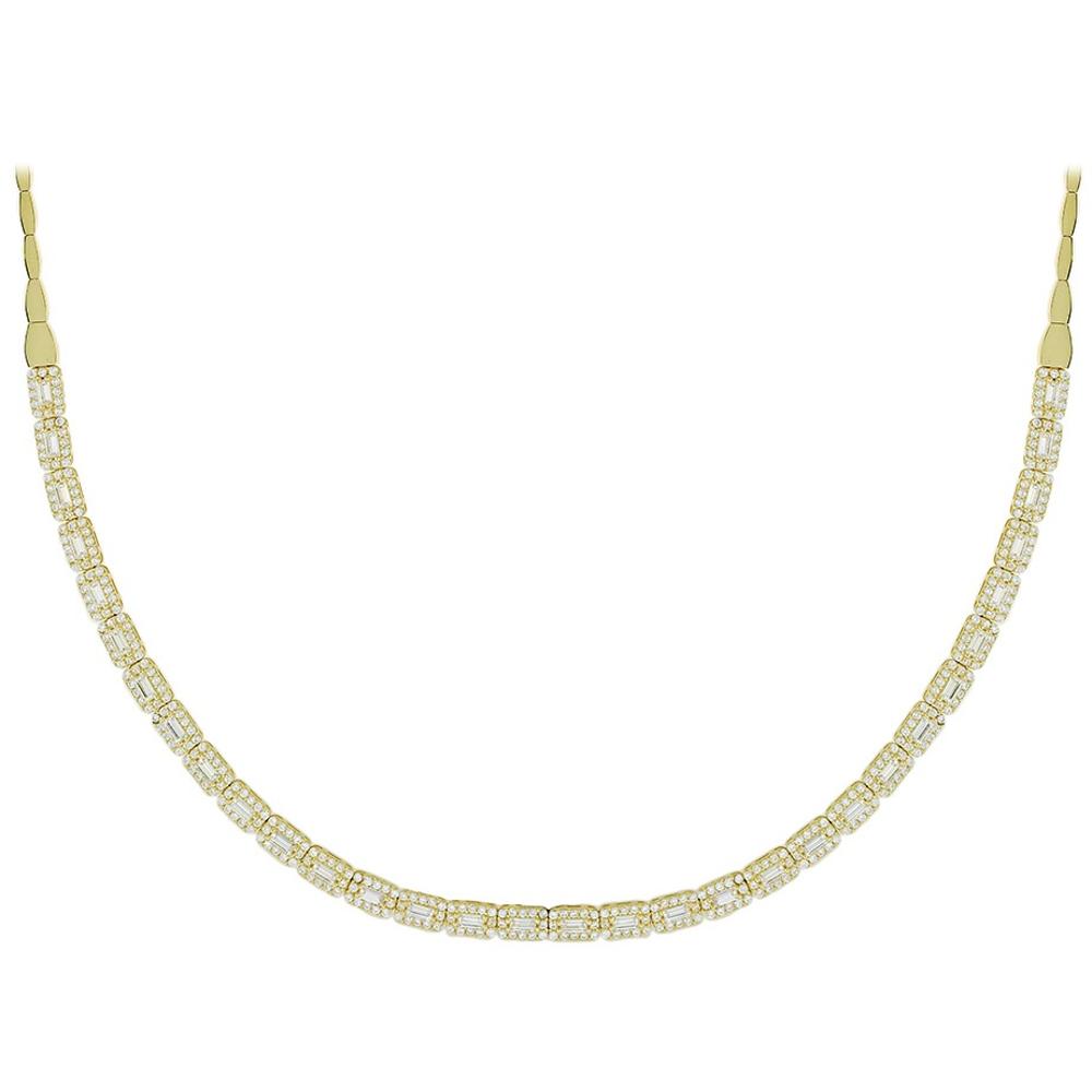 NECKLACE SENZIO Yellow Gold 14K with Zircon Stones 5DIV.26809C