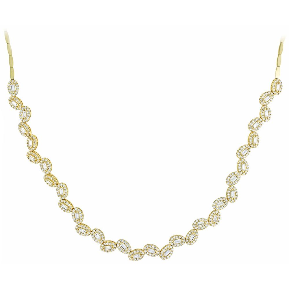 NECKLACE SENZIO Yellow Gold 14K with Zircon Stones 5DIV.01.268104C