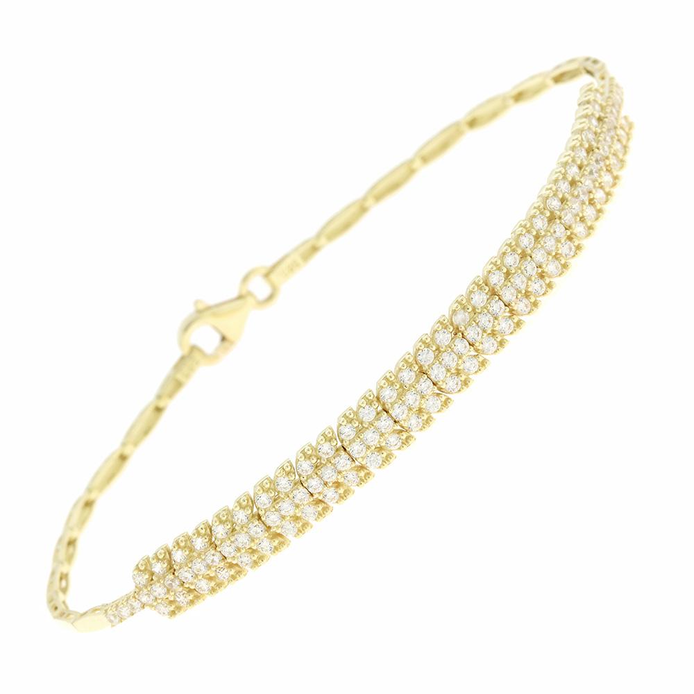 BRACELET SENZIO Collection in Yellow Gold K14 with Zircon 5DIV.268125B