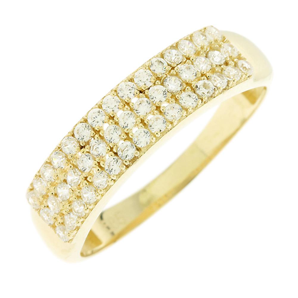 RING Row Yellow Gold 14K with Zircon Stones 5DIV.28169R