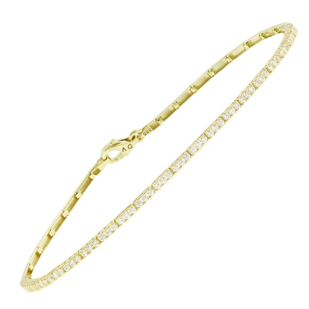 BRACELET Riviera Yellow Gold 14K with Zircon Stones 5DIV.714B