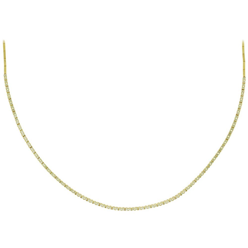 NECKLACE Riviera Yellow Gold 14K with Zircon Stones 5DIV.714C