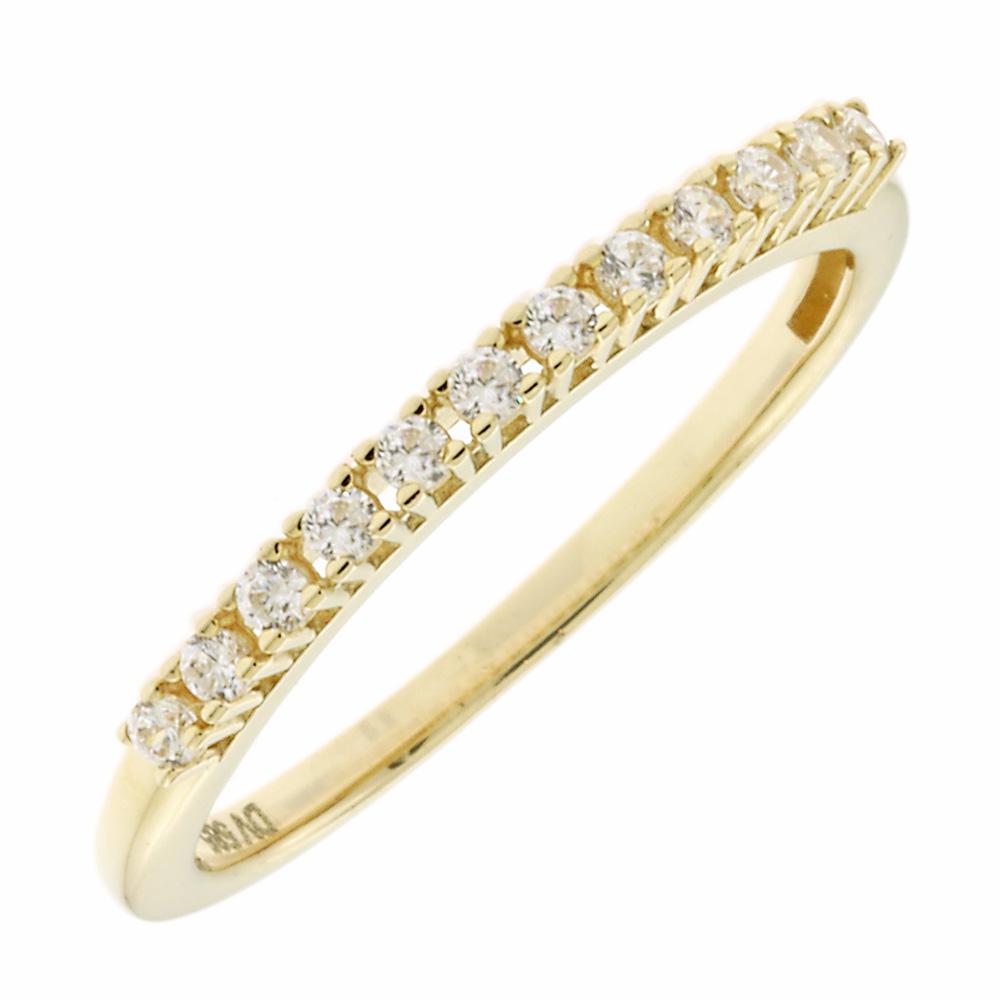 RING Row Yellow Gold 14K with Zircon Stones 5DIV.714R