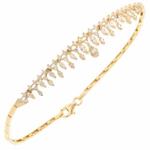 ΒΡΑΧΙΟΛΙ Πετράτο 14K Κίτρινο Χρυσό με Πέτρες Ζιργκόν 5DIV.8559B - 62224