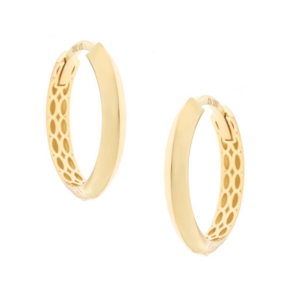 EARRINGS Hoops SENZIO Collection K14 Yellow Gold 5DIV.945OR