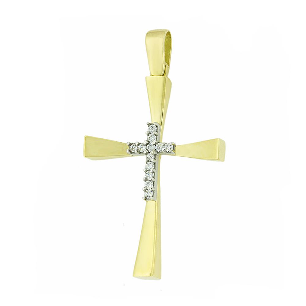 CROSS SENZIO Collection K14 Yellow and White Gold with Zircon Stones 5DO.01.698CR